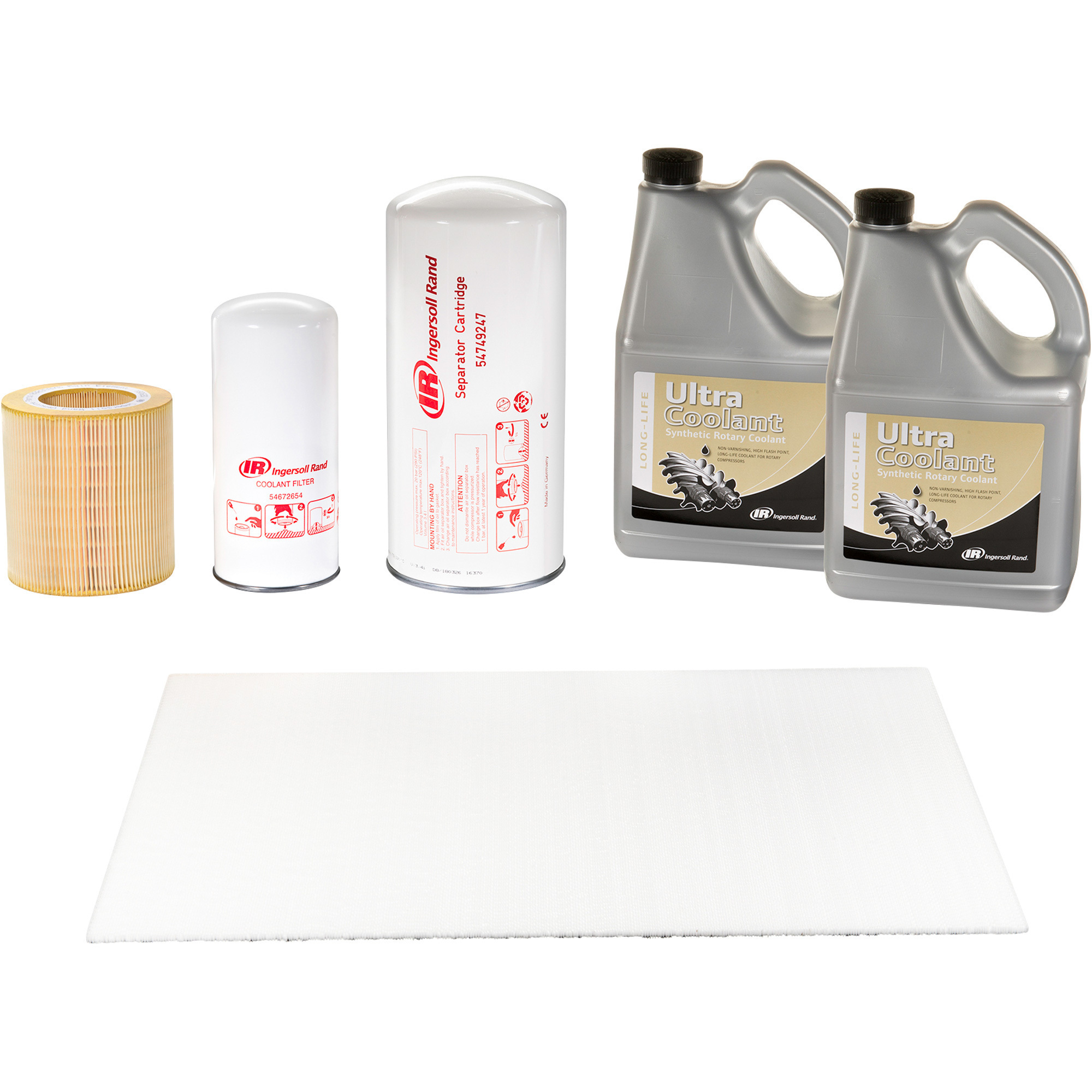 Ingersoll Rand OEM Maintenance Kit, For UP6 15-30 HP Compressor (TAS Red Flashing Replacement Indicator) with Ultra Coolant Lubricant, Model# 23417231